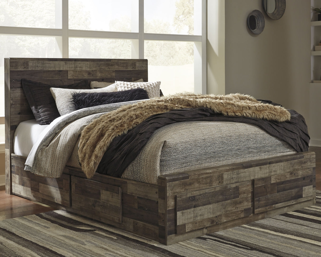 Derekson Panel Bed with Storage Drawers
