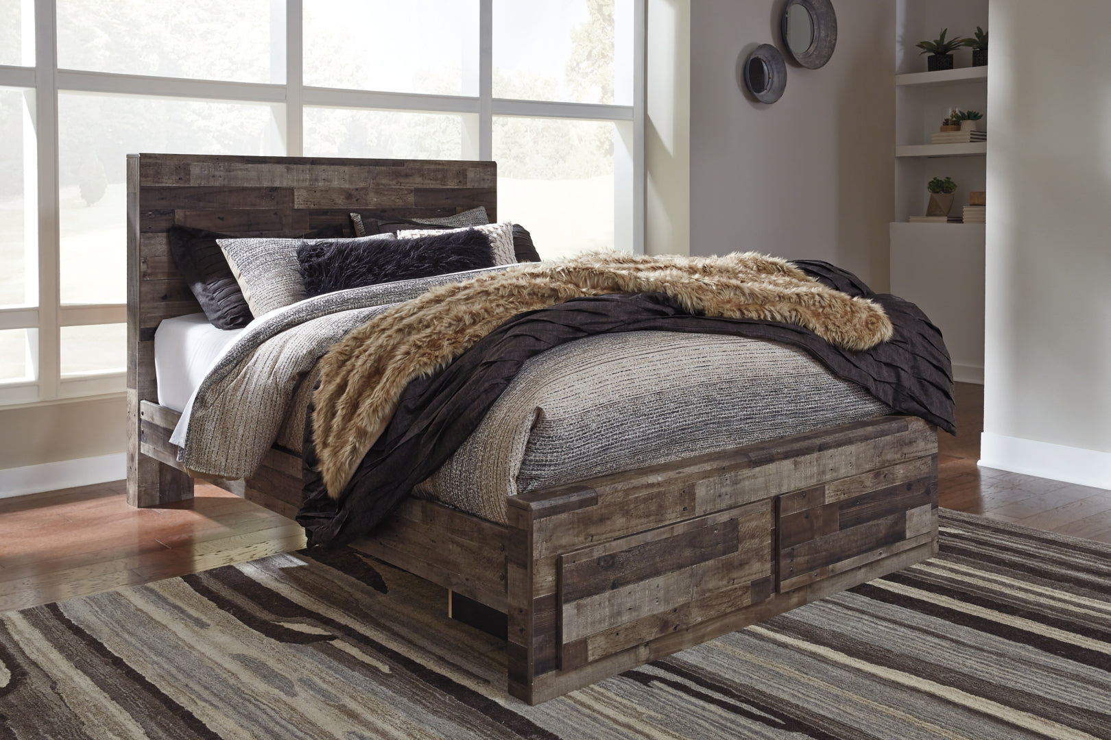 Derekson Panel Bed with Storage Drawers