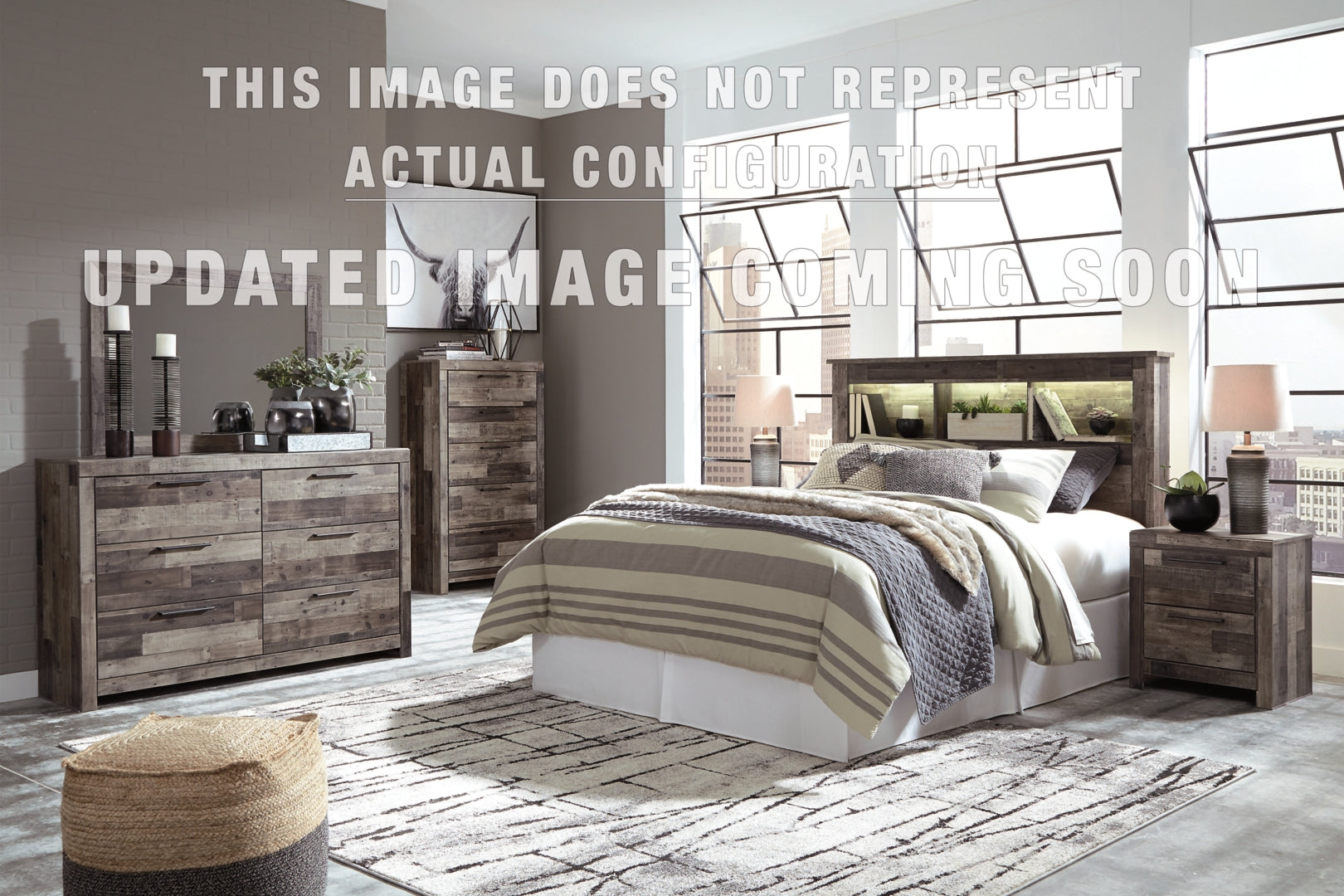 Derekson Brown Panel Bedroom Set with Storage