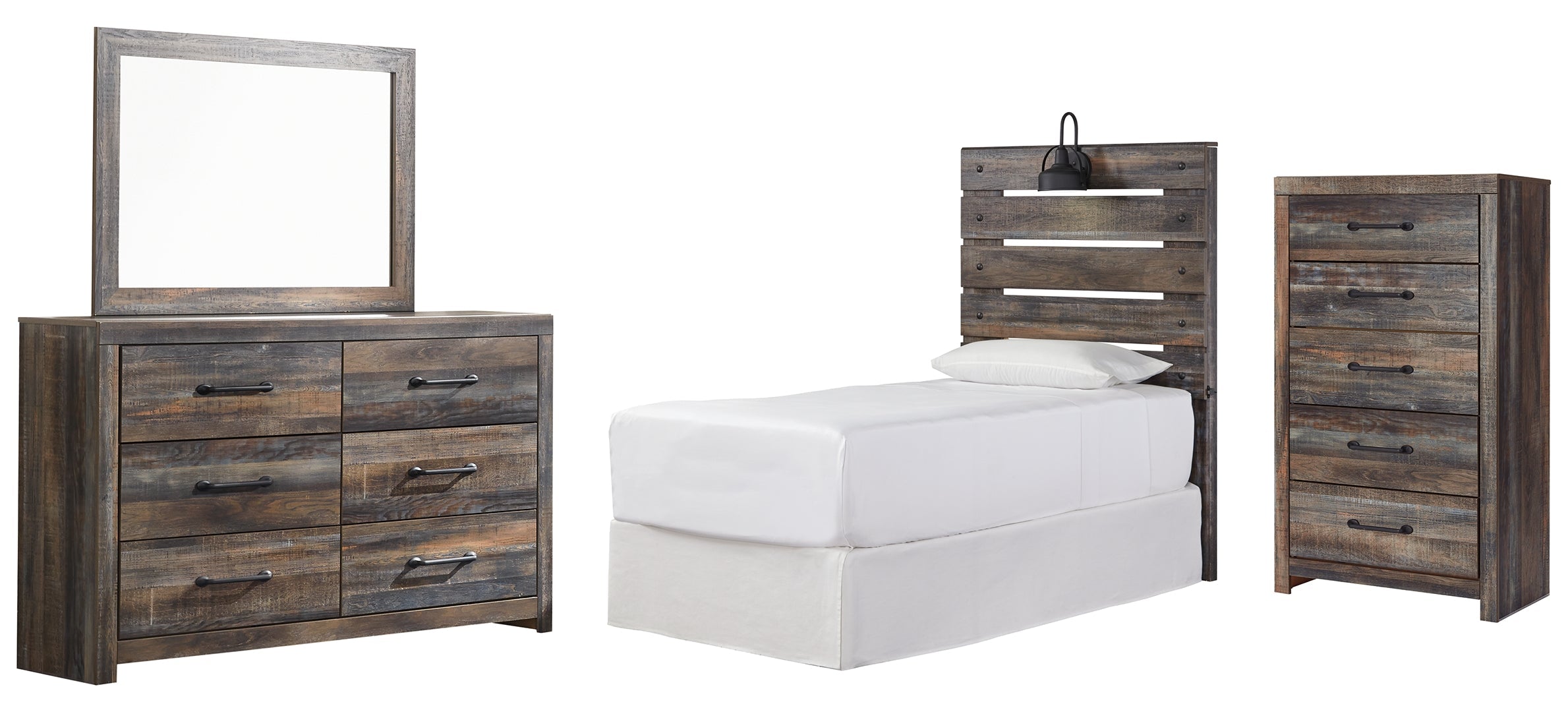 Drystan Twin Panel Bed with Dresser and Nightstand