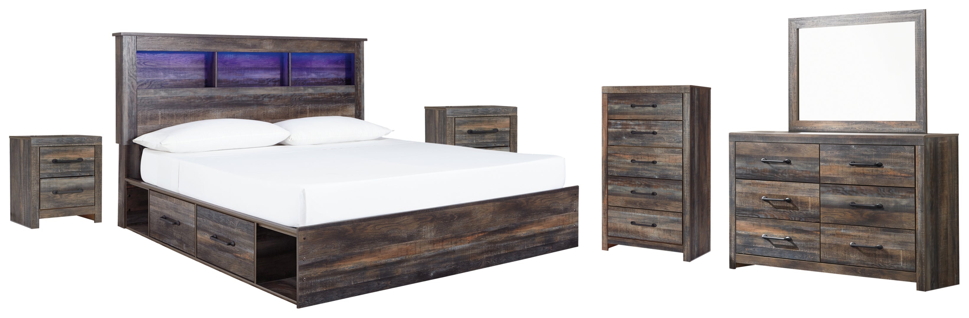 Drystan King Bookcase Bedroom Set