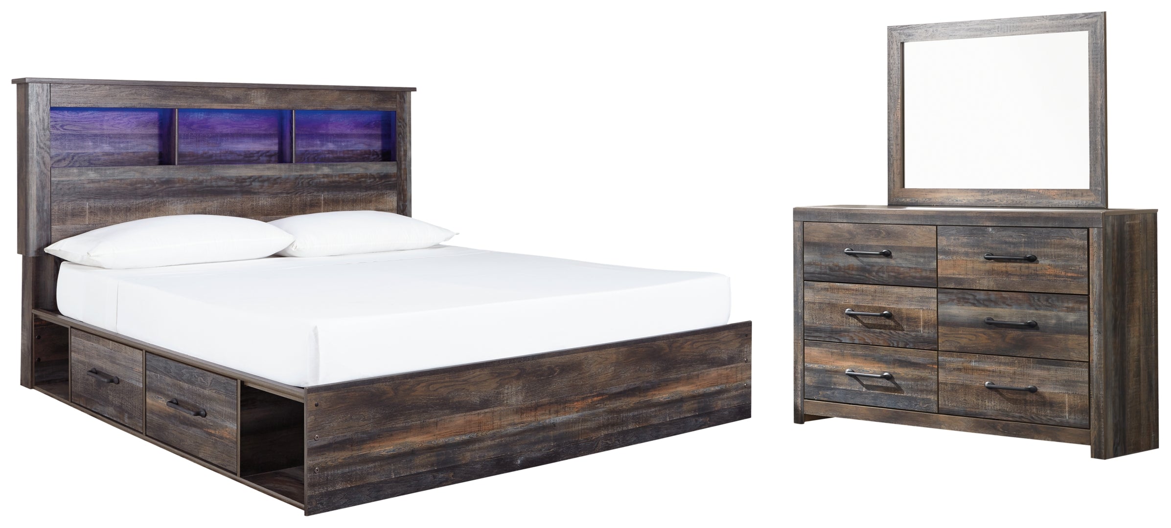 Drystan King Bookcase Bedroom Set