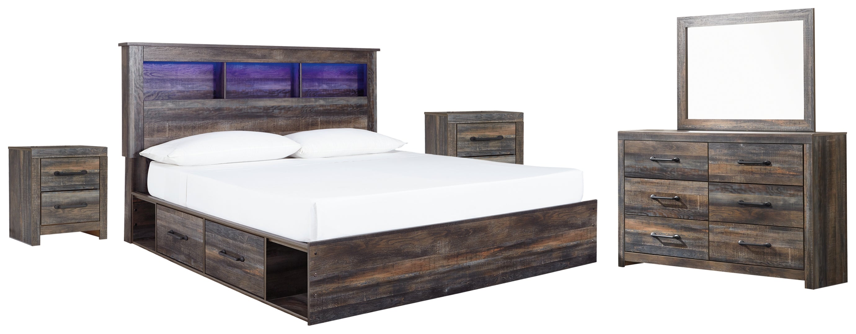 Drystan King Bookcase Bedroom Set