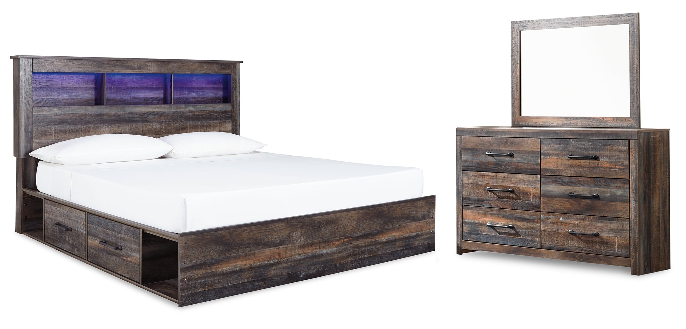 Drystan King Bookcase Bedroom Set