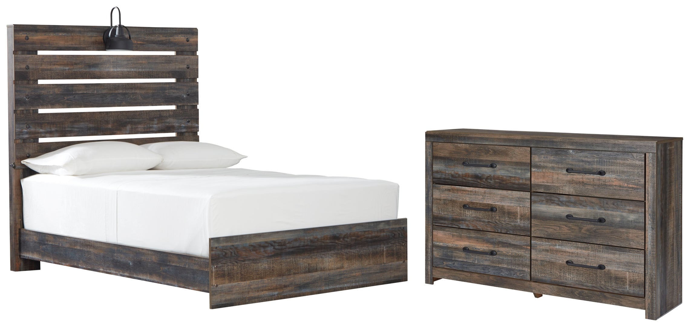 Drystan Full Bookcase Headboard Bed with Dresser