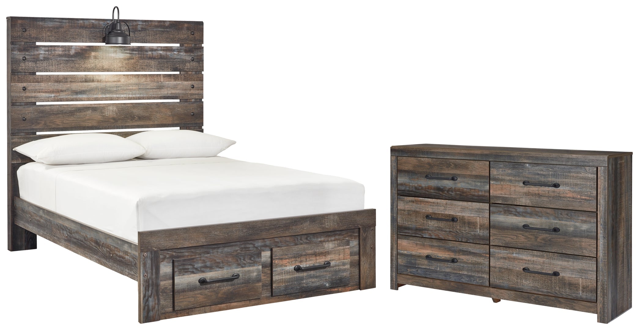 Drystan Full Bookcase Headboard Bed with Dresser