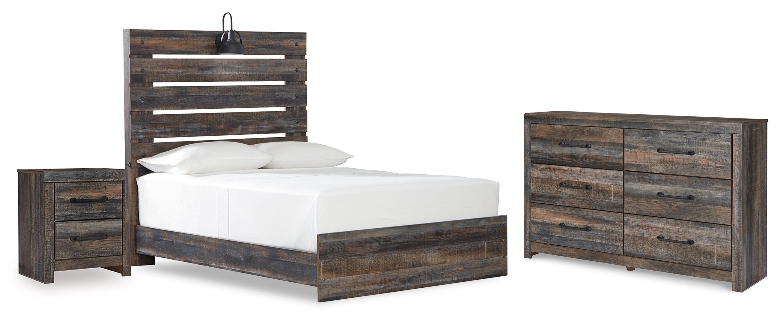 Drystan Full Bookcase Headboard Bed with Dresser