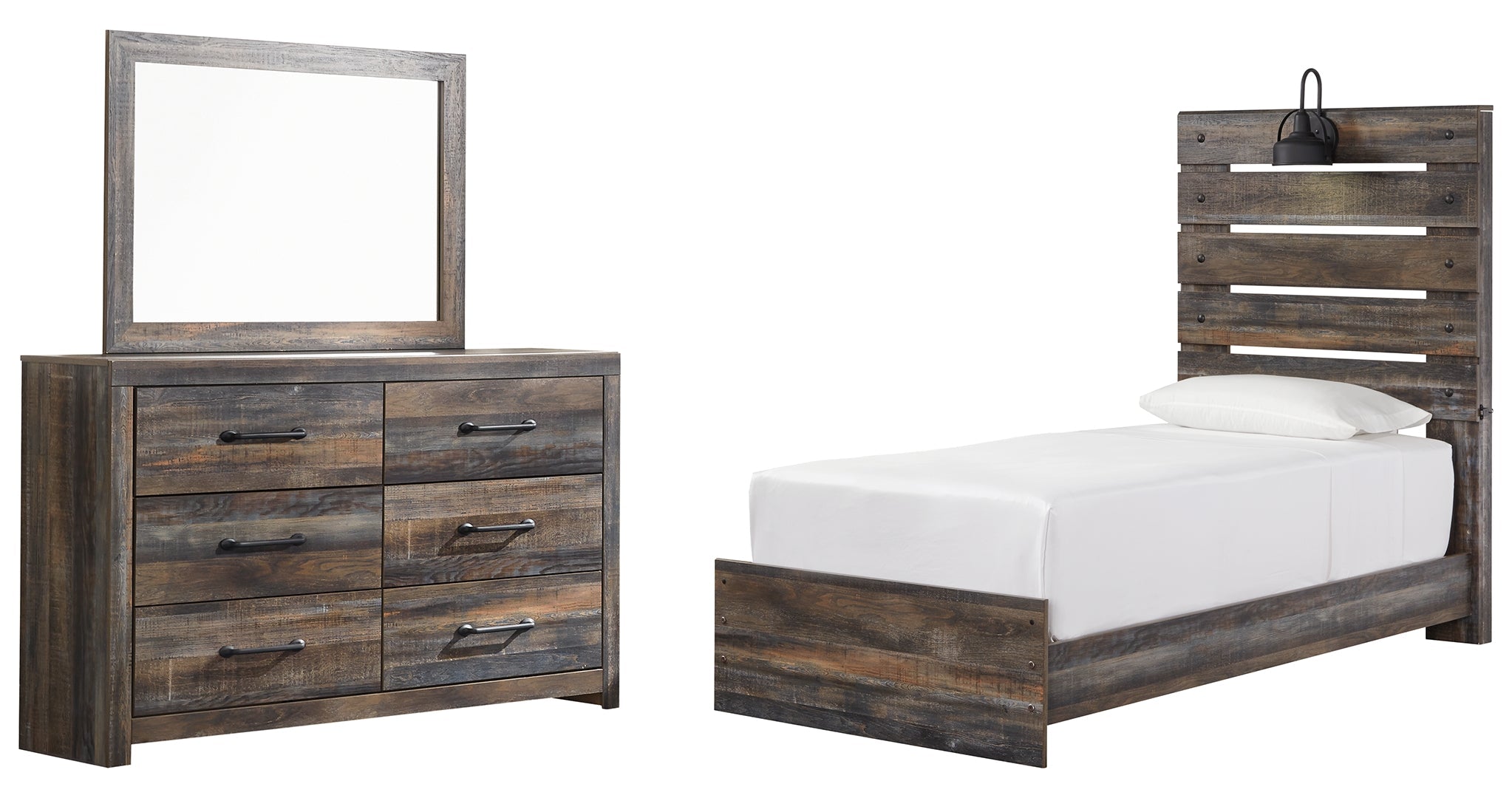 Drystan Twin Panel Bed with Dresser and Nightstand