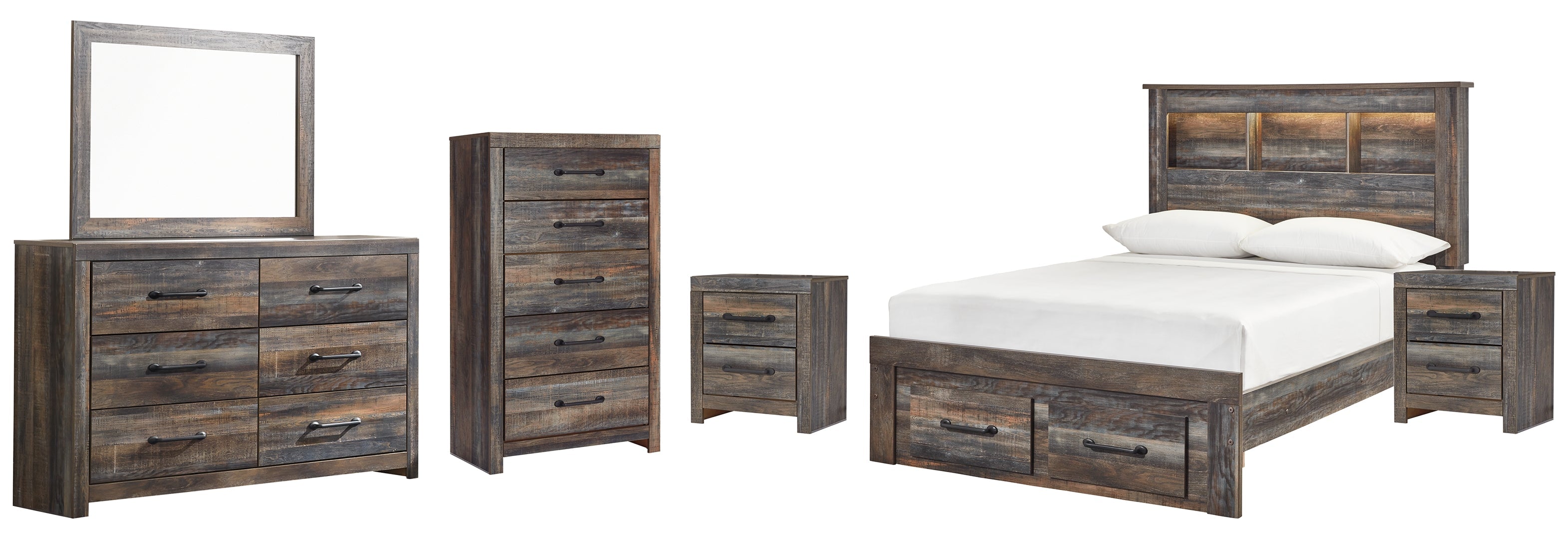 Drystan Full Bookcase Bedroom Set