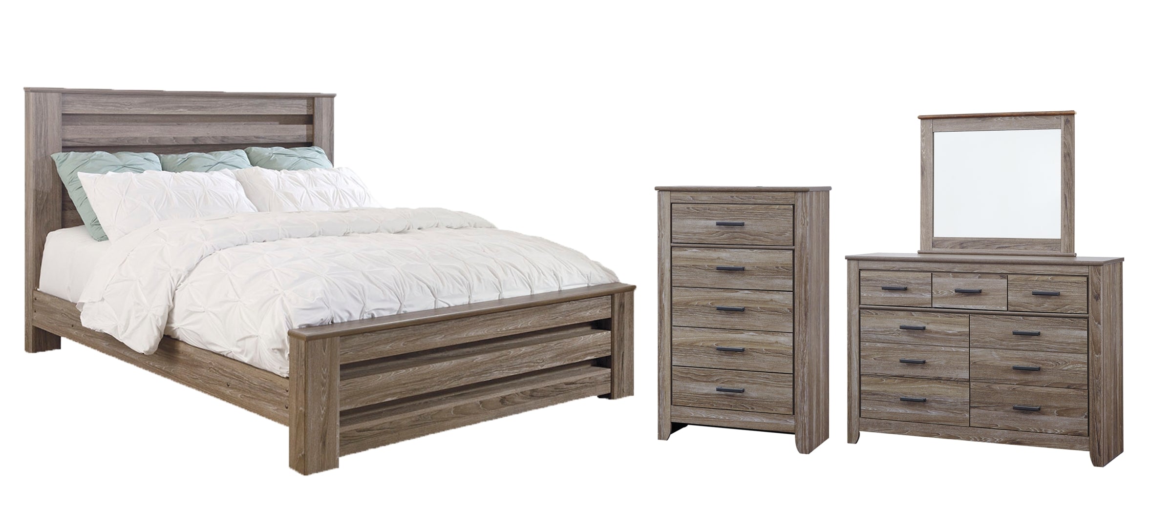 Zelen Brown Panel Bedroom Set