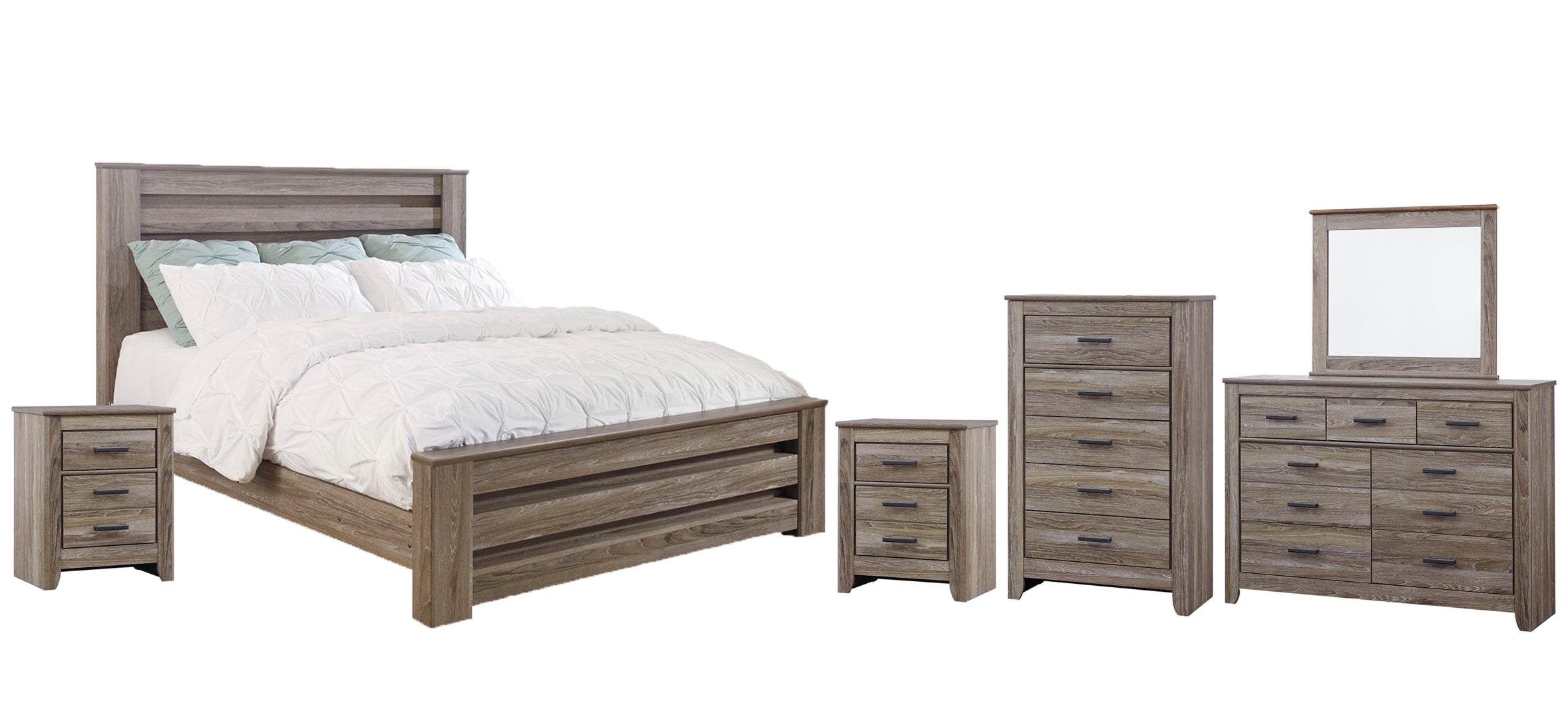 Zelen Brown Panel Bedroom Set