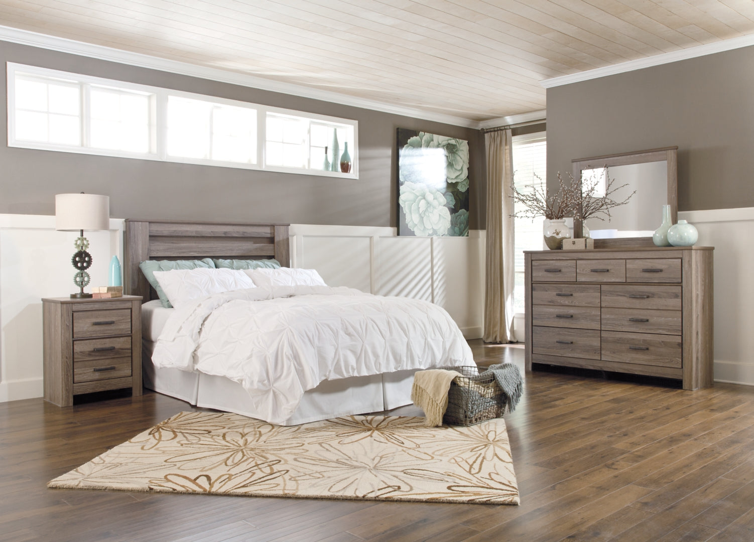 Zelen Brown Panel Bedroom Set