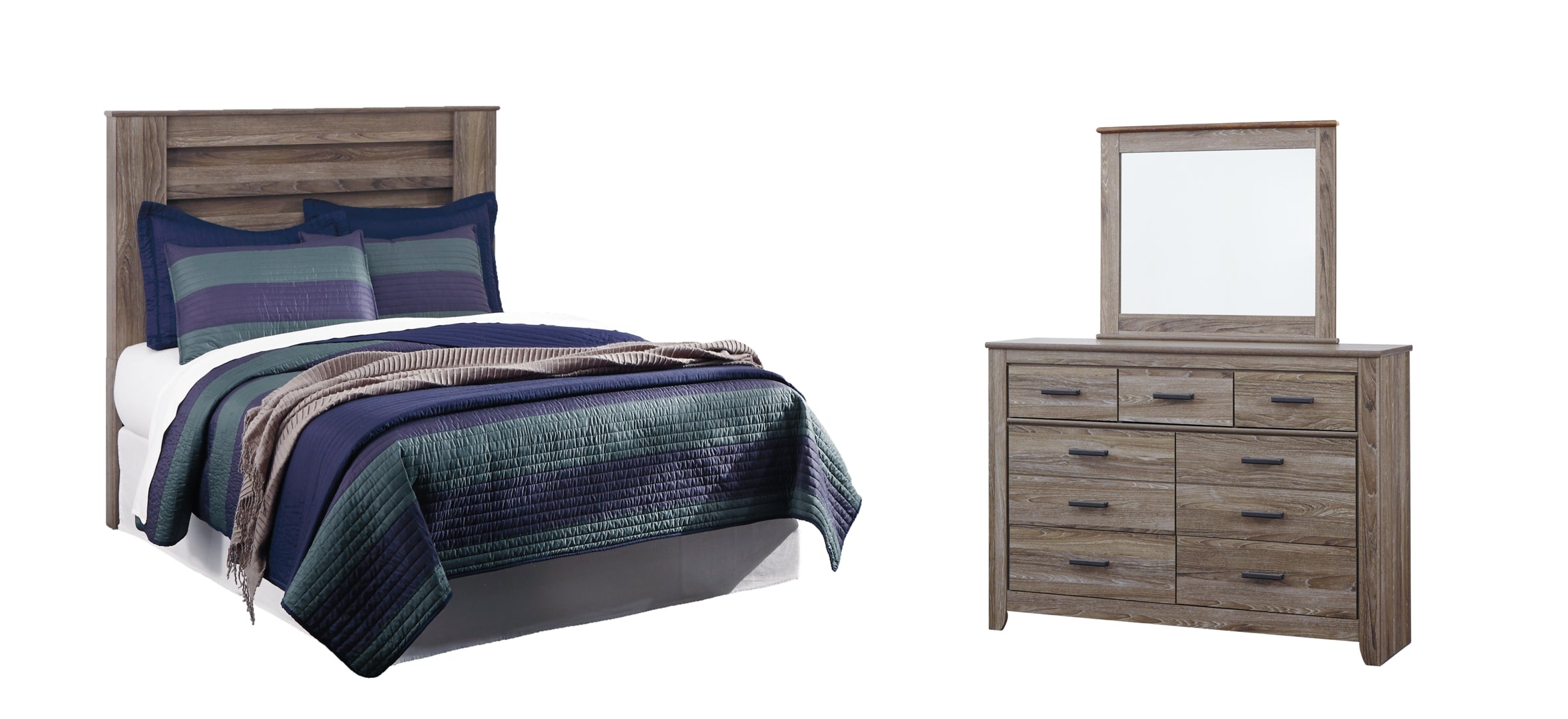 Zelen Brown Panel Bedroom Set
