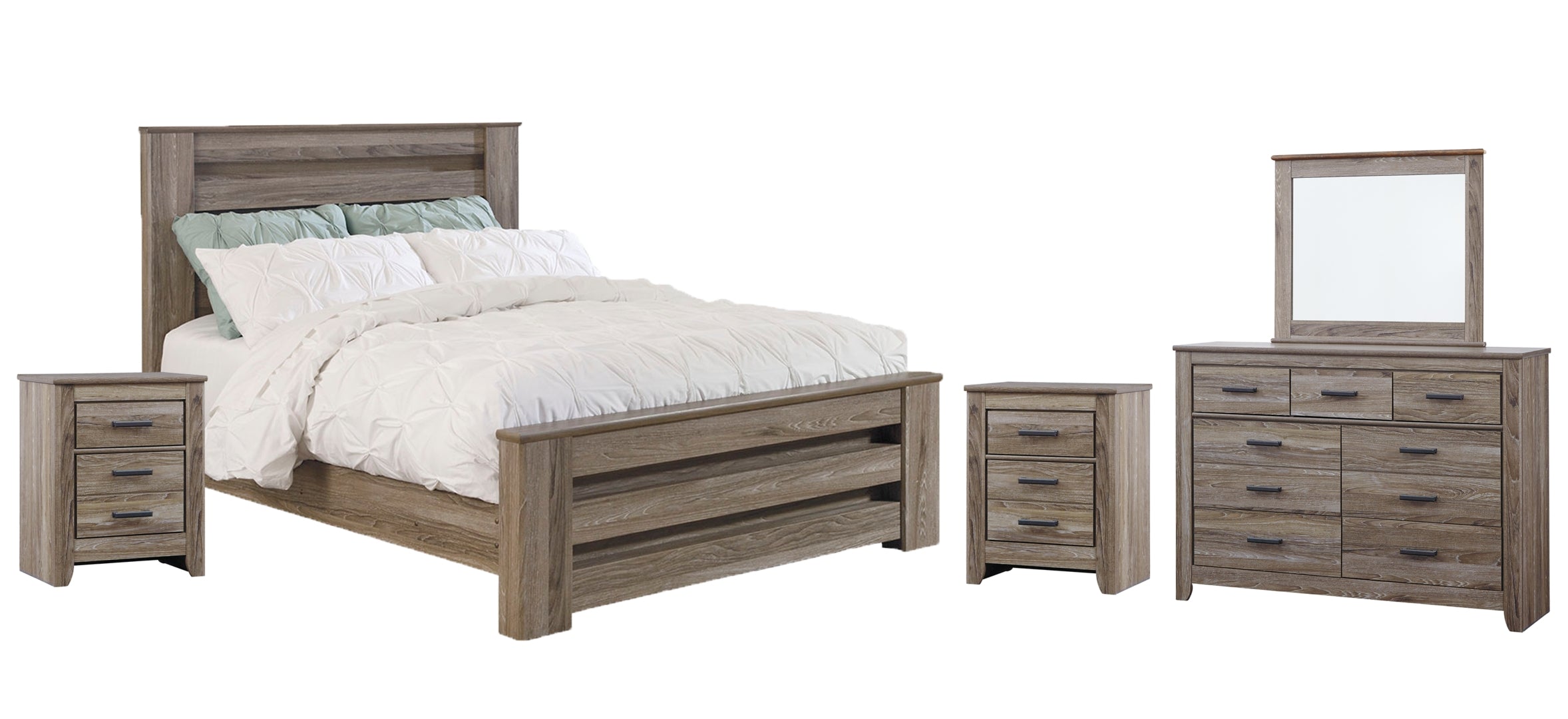 Zelen Brown Panel Bedroom Set