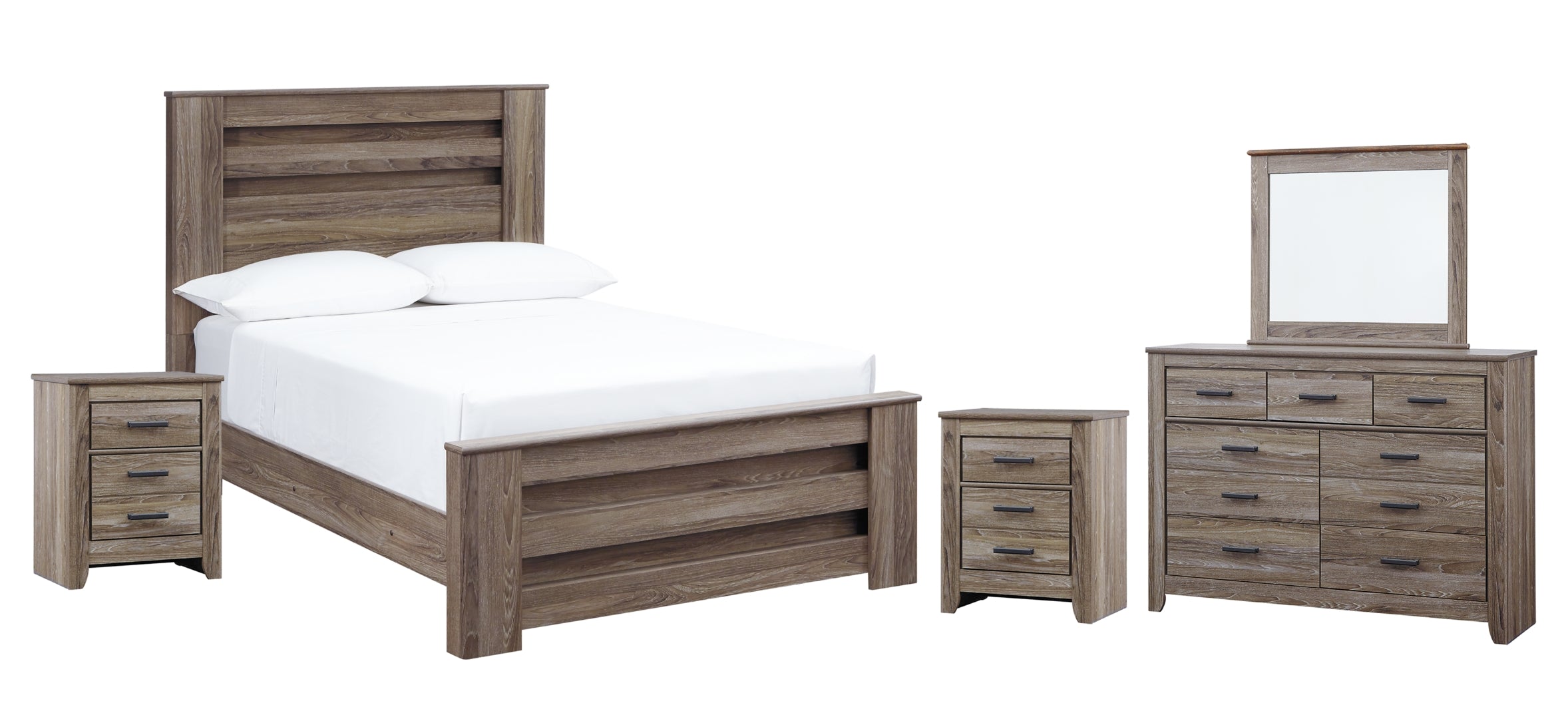 Zelen Brown Panel Bedroom Set