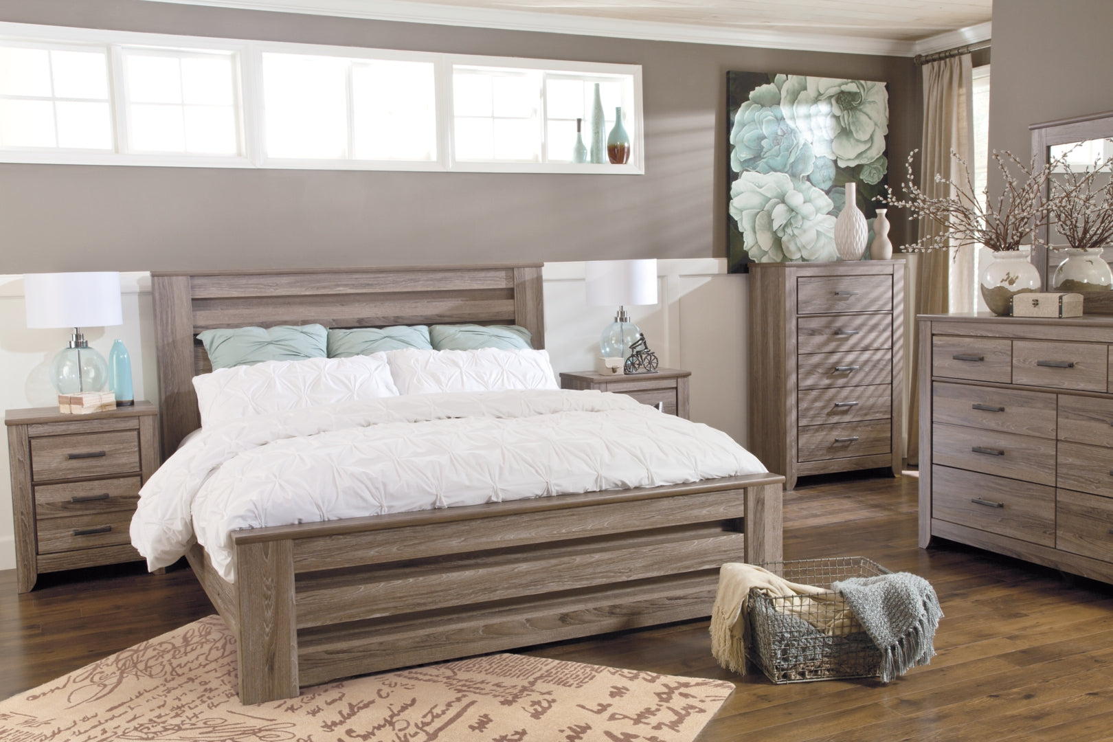 Zelen Brown Panel Bedroom Set