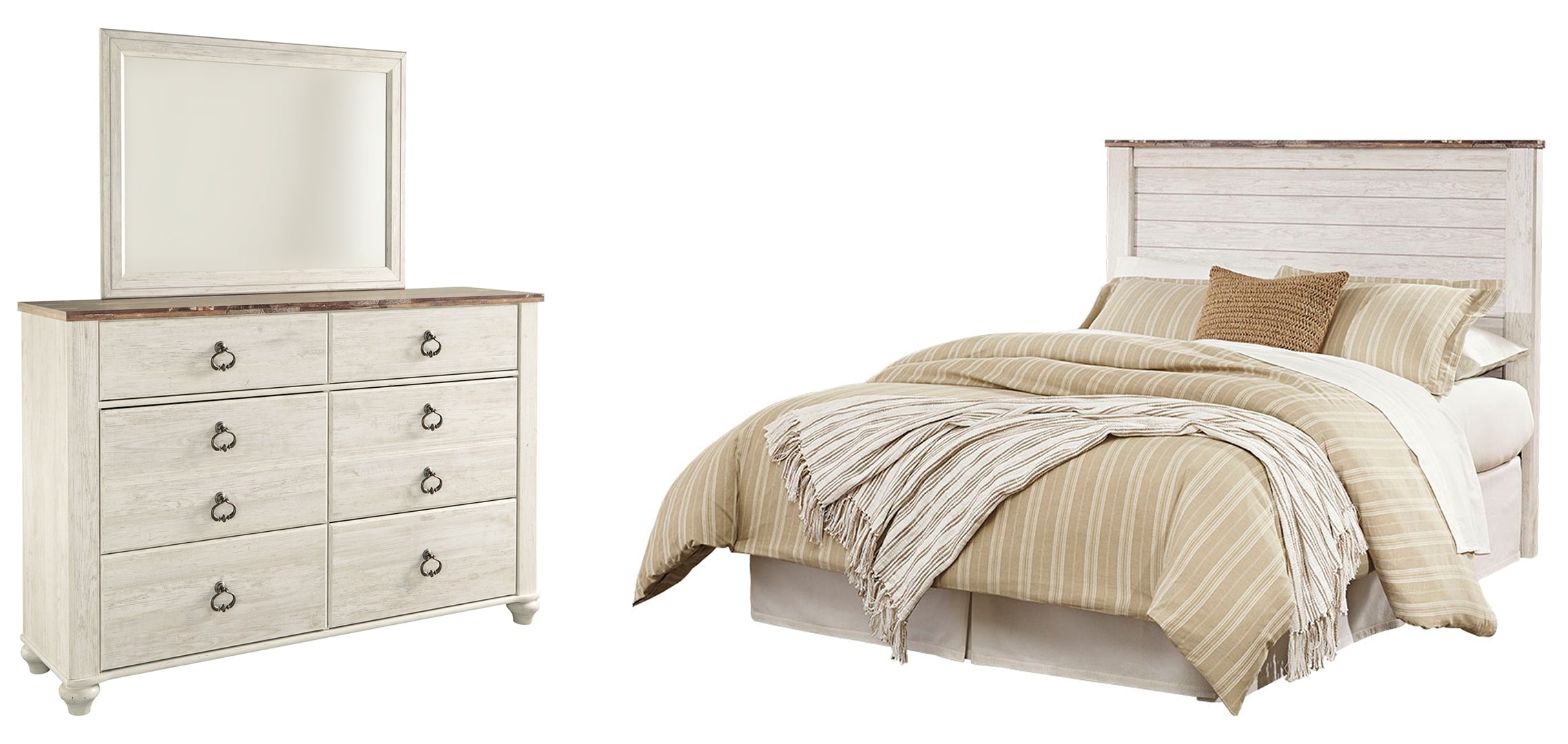 Willowton Beige Panel Bedroom Set