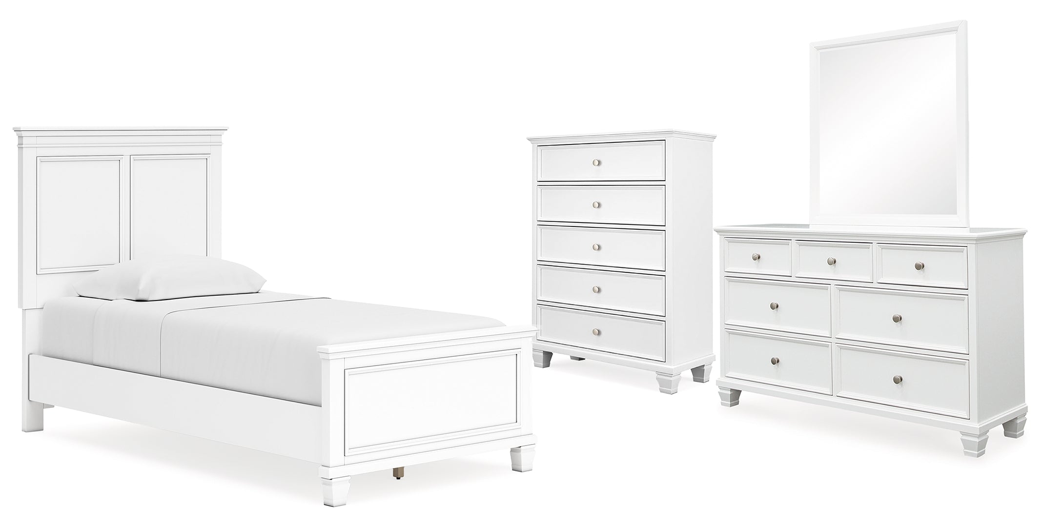 Fortman White Panel Bedroom Set
