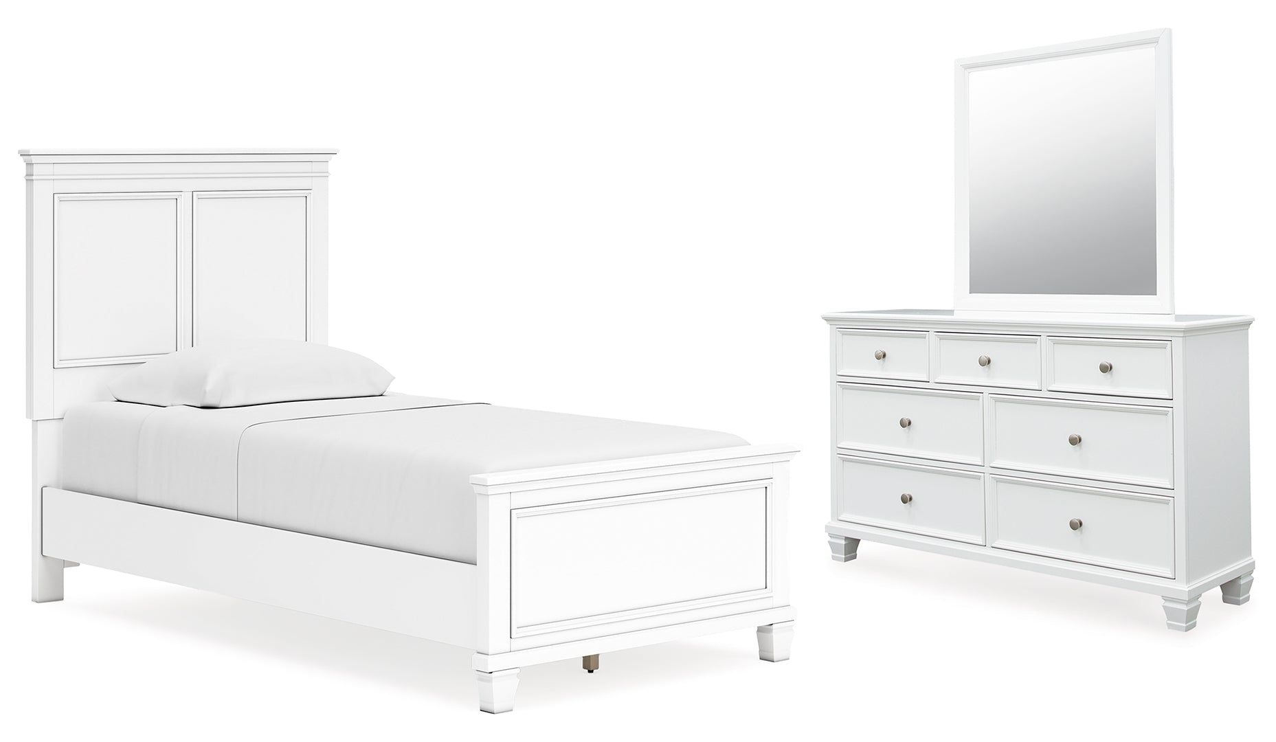 Fortman White Panel Bedroom Set