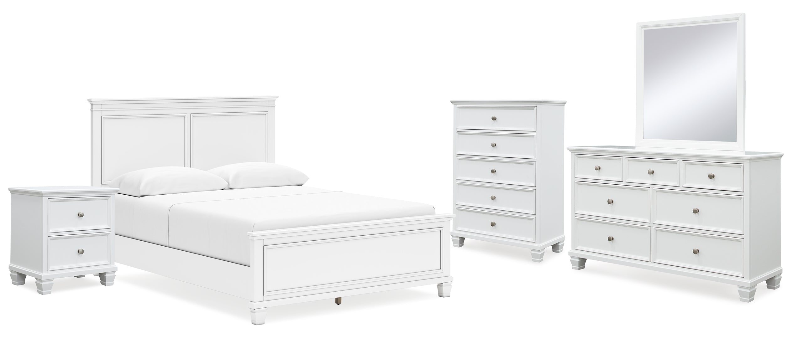 Fortman White Panel Bedroom Set