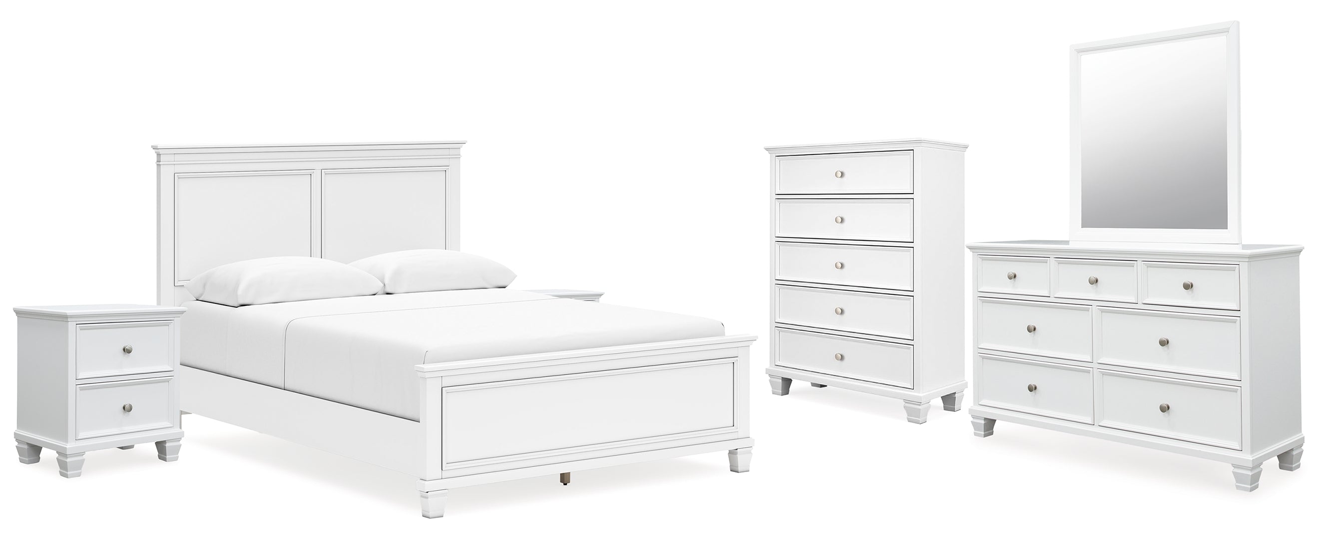 Fortman White Panel Bedroom Set