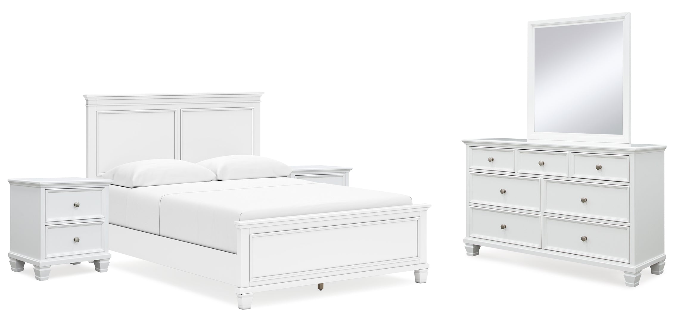 Fortman White Panel Bedroom Set