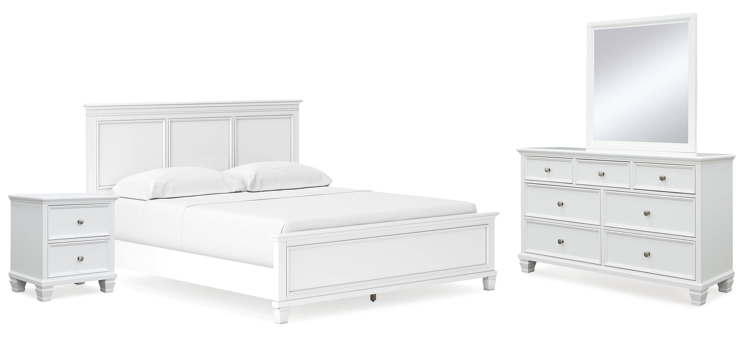 Fortman White Panel Bedroom Set