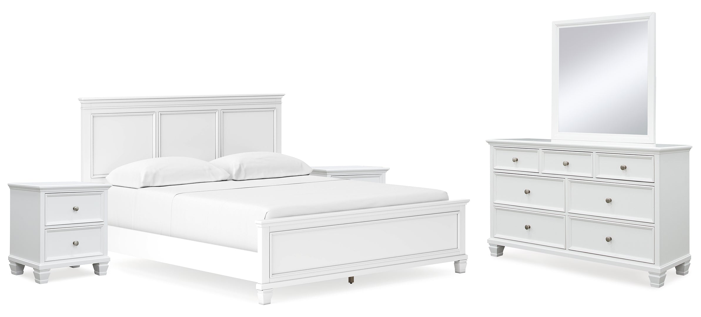 Fortman White Panel Bedroom Set