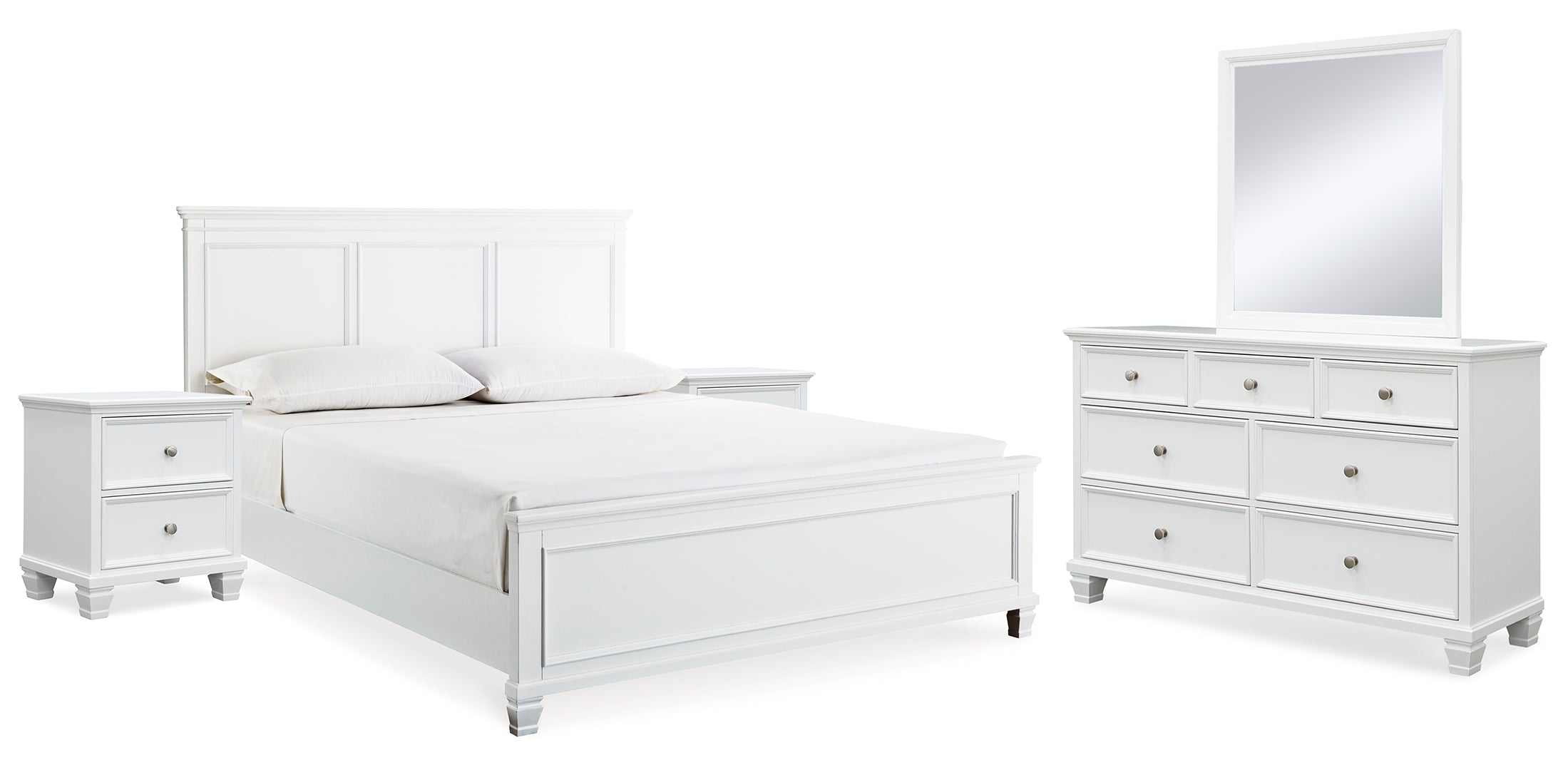 Fortman White Panel Bedroom Set