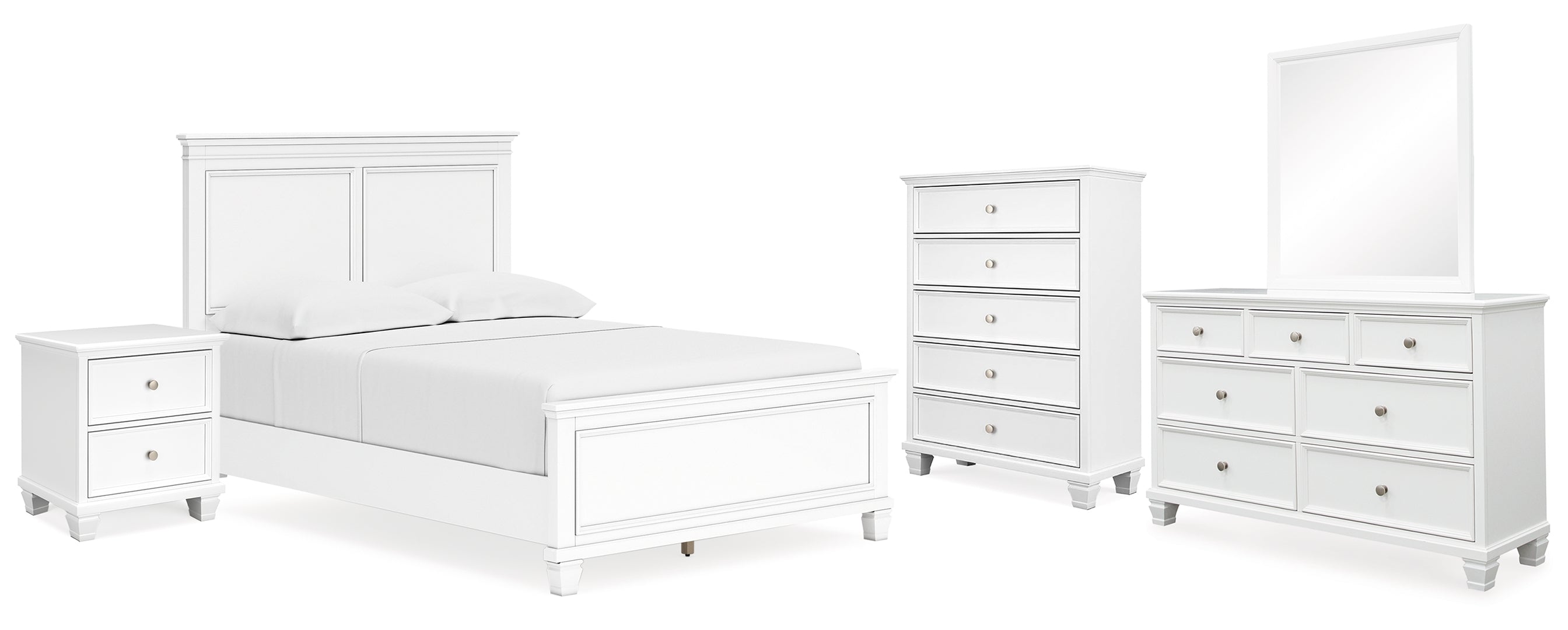 Fortman White Panel Bedroom Set