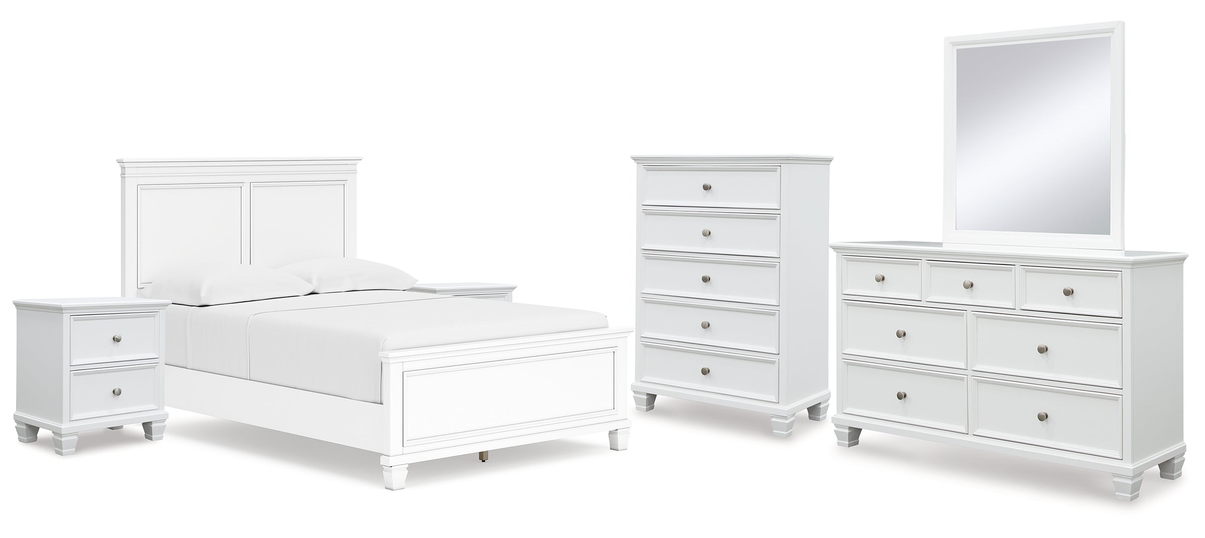 Fortman White Panel Bedroom Set