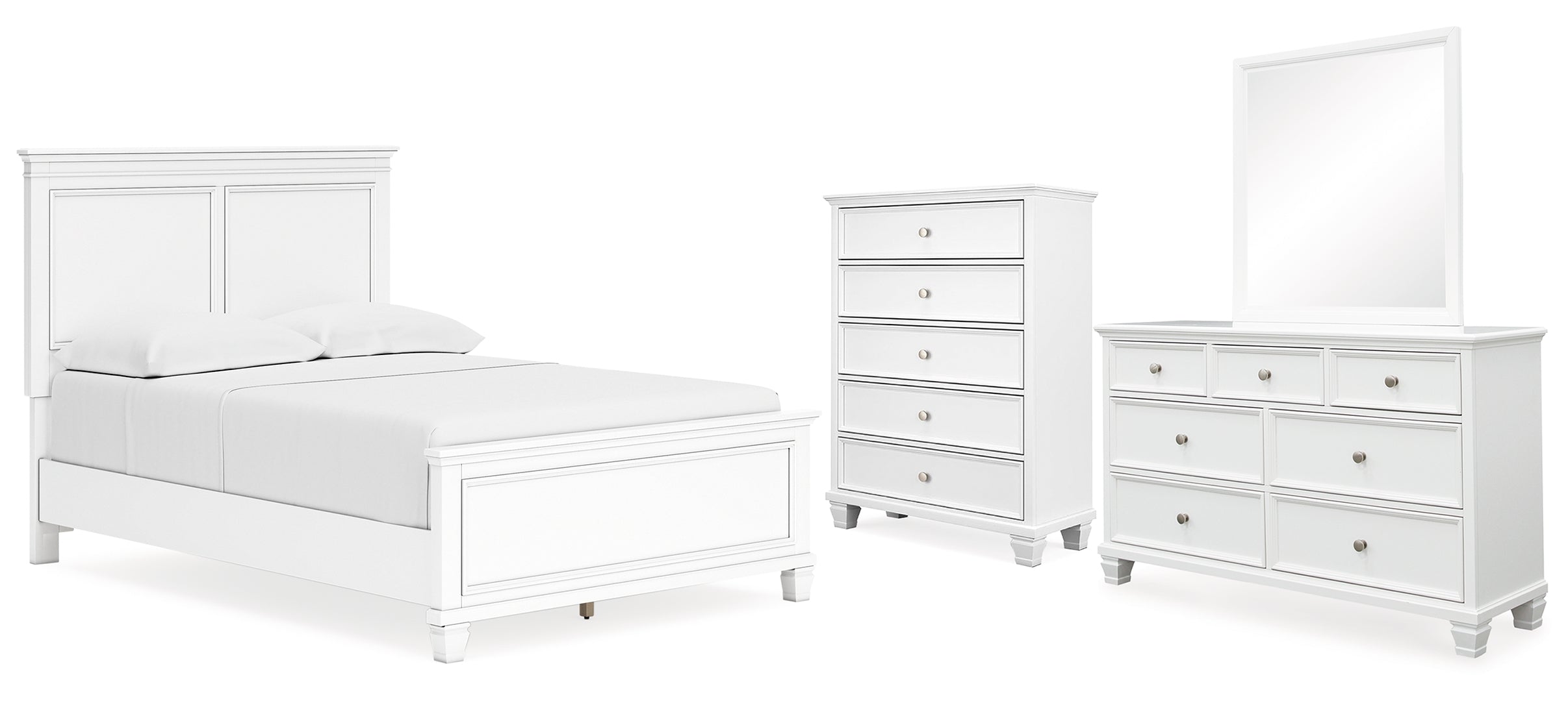 Fortman White Panel Bedroom Set