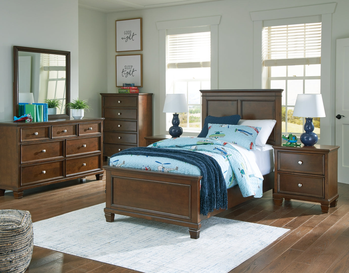Danabrin Brown Panel Bedroom Set
