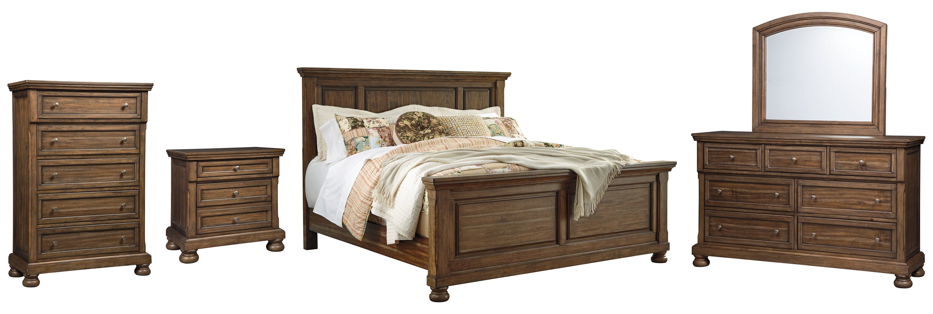 Flynnter Brown Panel Bedroom Set