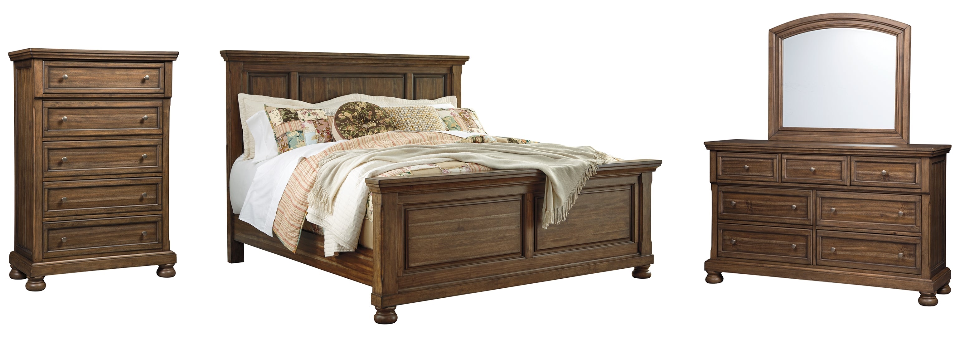 Flynnter Brown Panel Bedroom Set