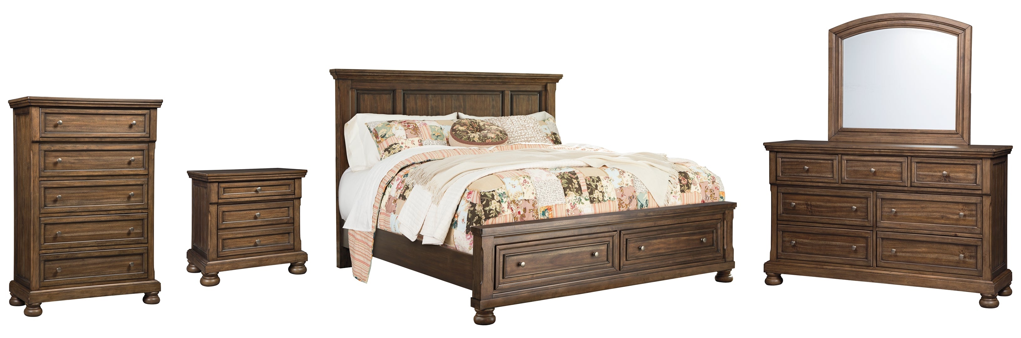 Flynnter Brown Panel Bedroom Set