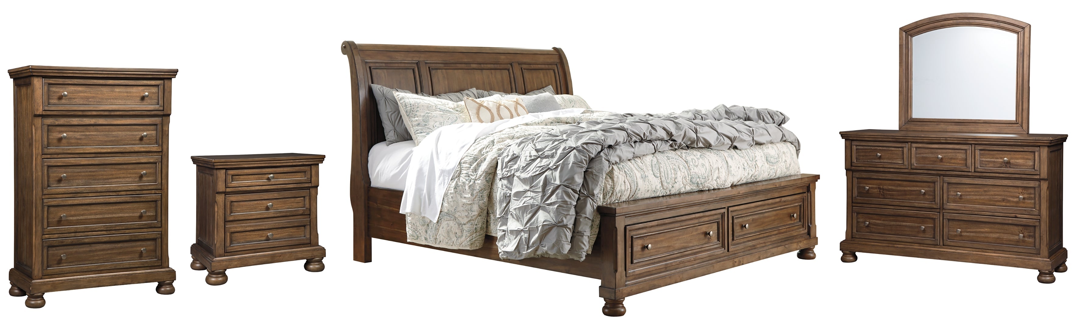 Flynnter Brown Panel Bedroom Set