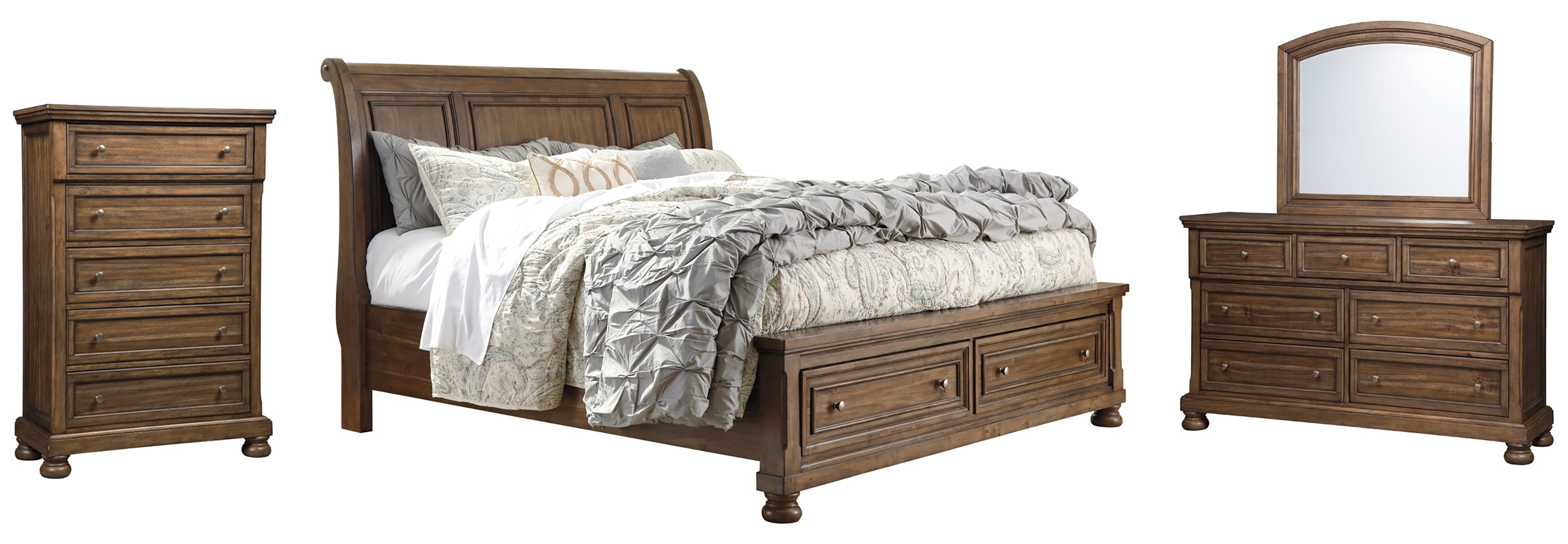 Flynnter Brown Panel Bedroom Set