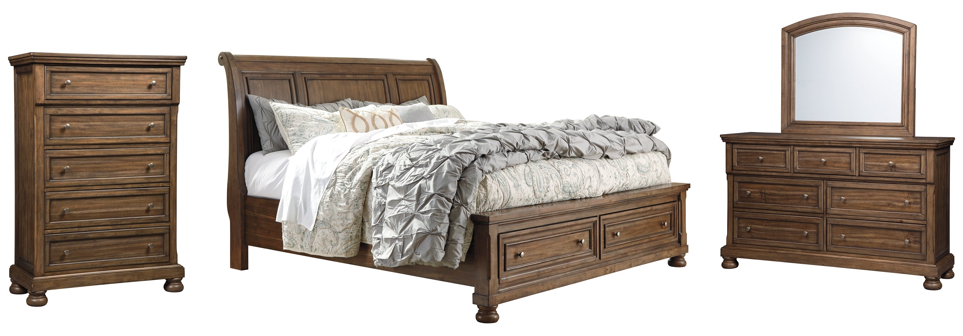 Flynnter Brown Panel Bedroom Set