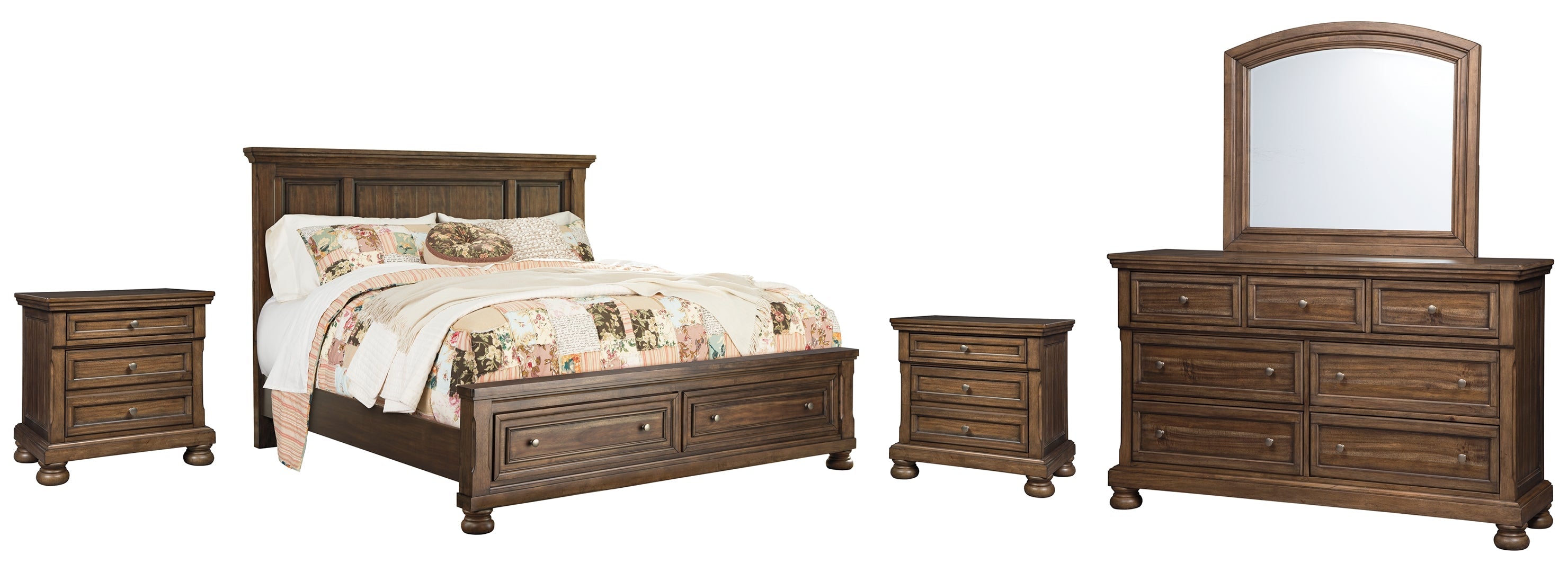 Flynnter Brown Panel Bedroom Set