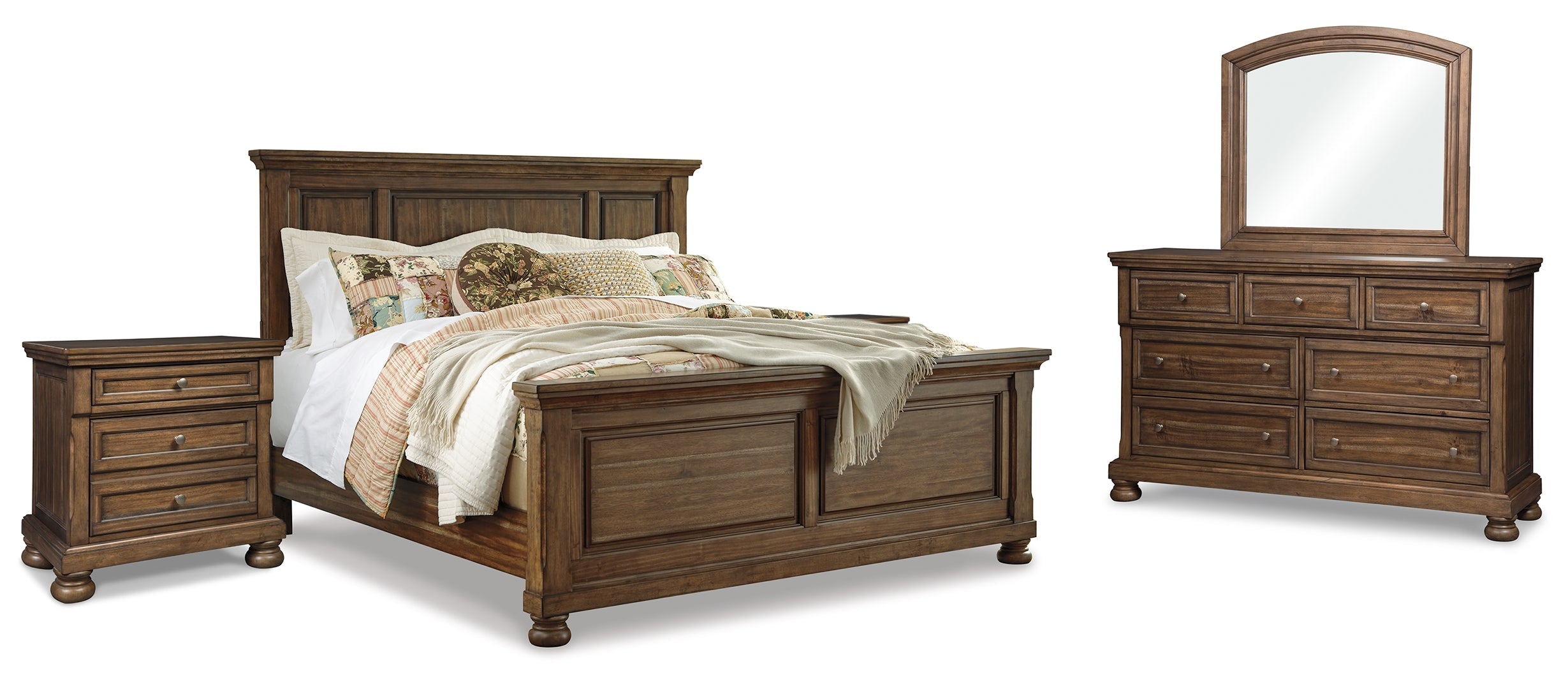 Flynnter Brown Panel Bedroom Set