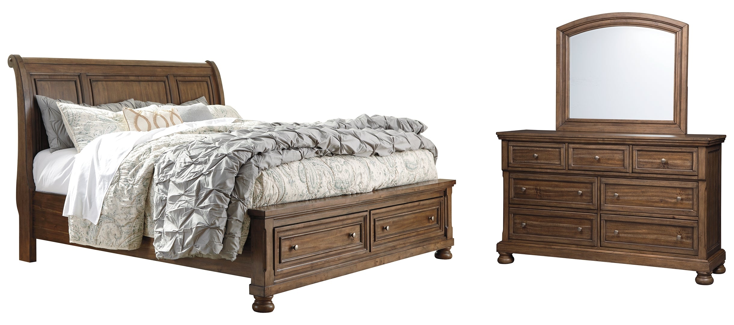 Flynnter Brown Panel Bedroom Set