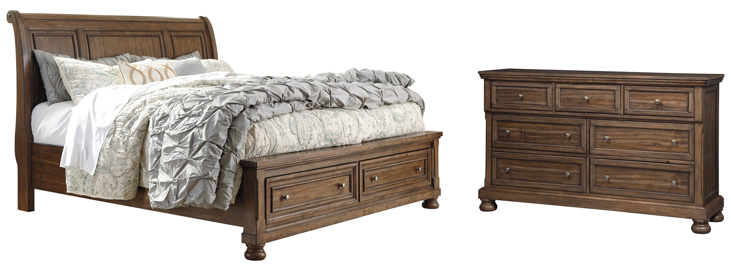 Flynnter Brown Panel Bedroom Set