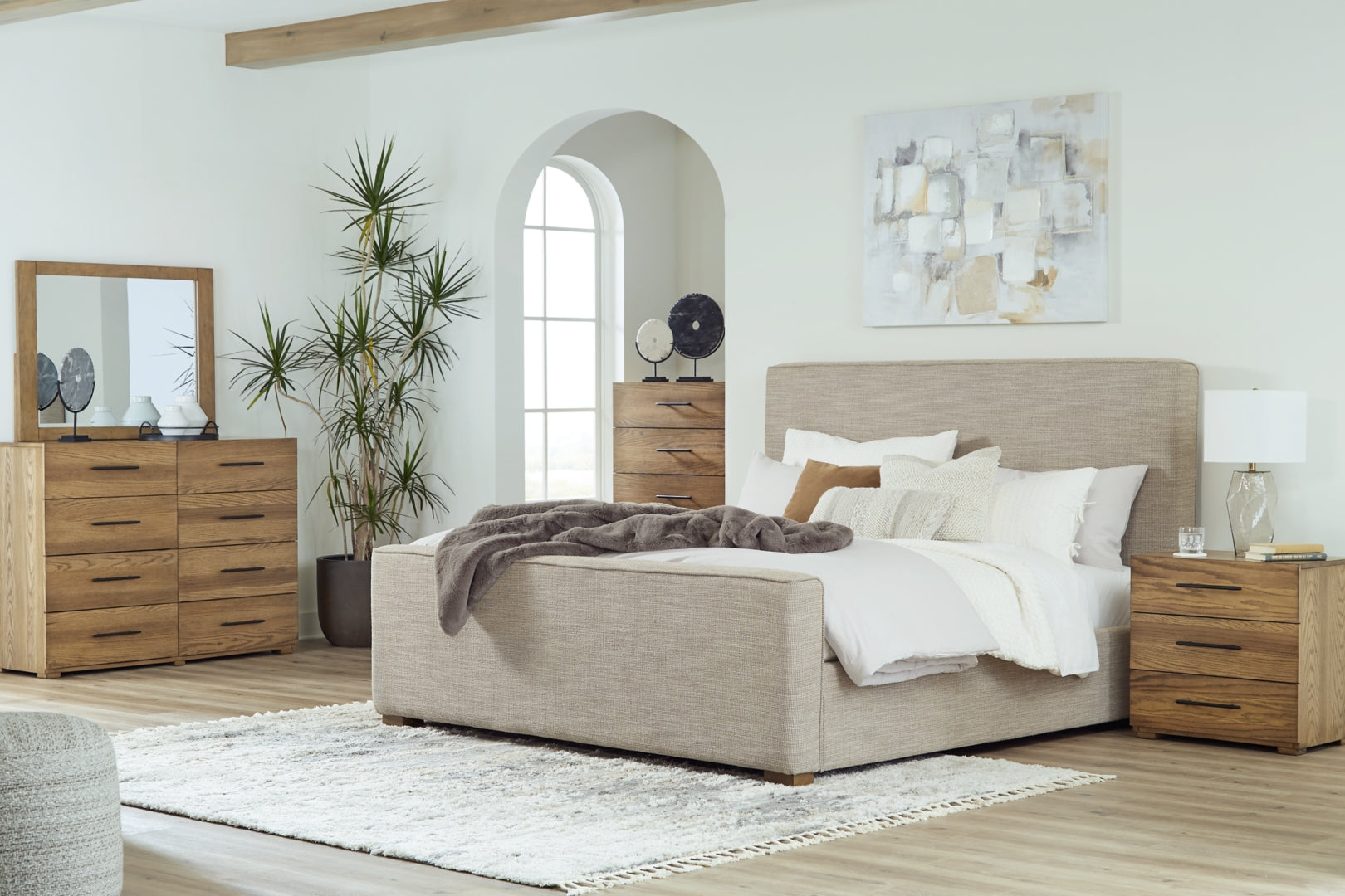 Dakmore Brown Upholstered Bedroom Set