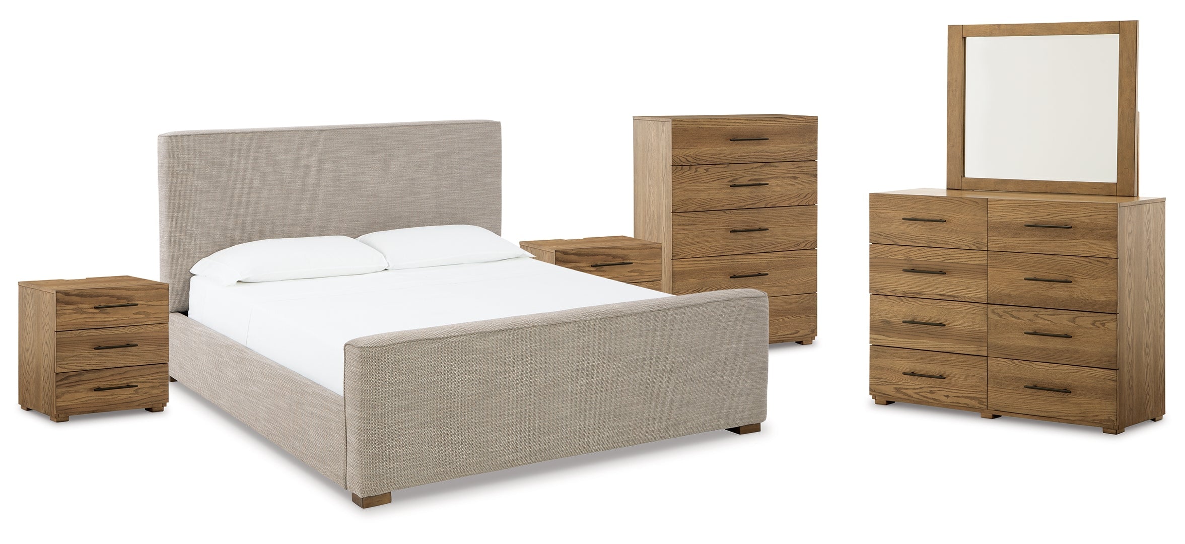 Dakmore Brown Upholstered Bedroom Set