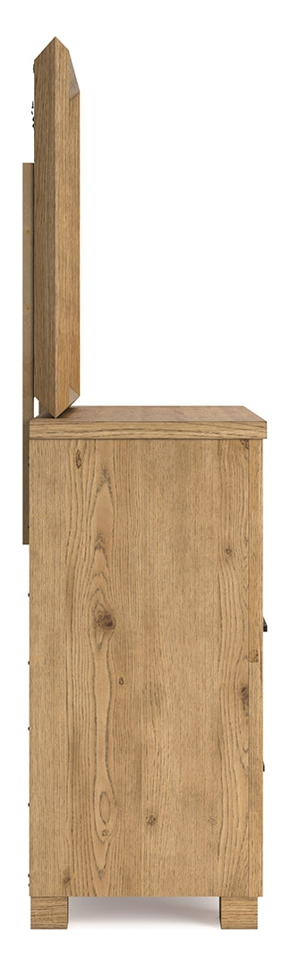 Galliden Light Brown Panel Bedroom Set