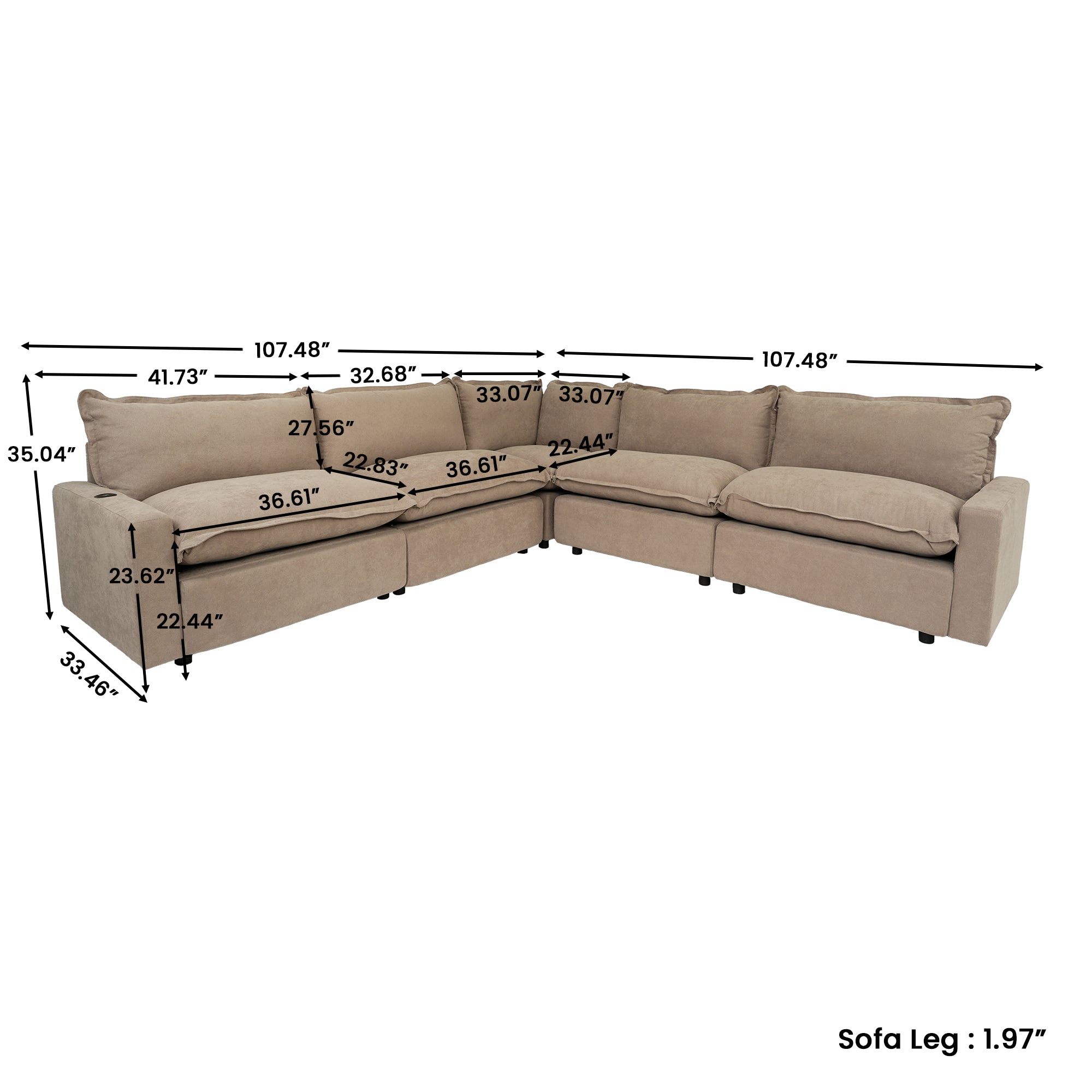 The LuxeMotion Cloud Collection - Natural Taupe