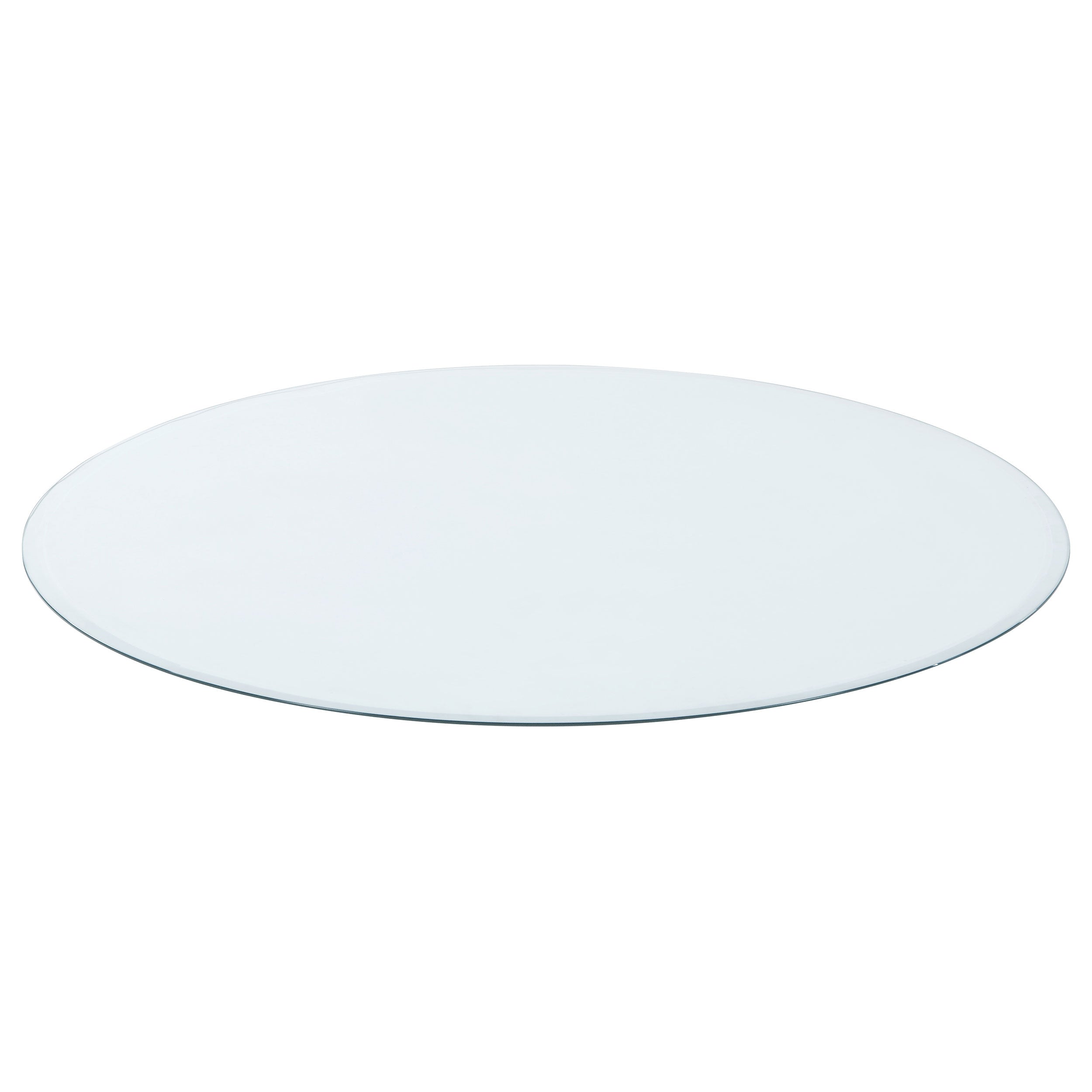 52-inch 12mm Round Clear Tempered Glass Top