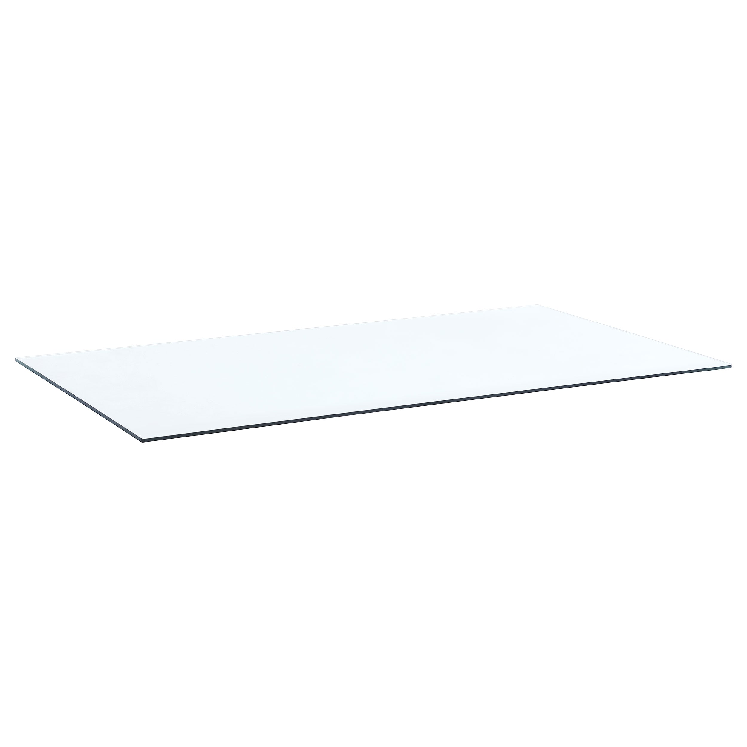 60x36-inch 6mm Rectangular Clear Tempered Glass Top