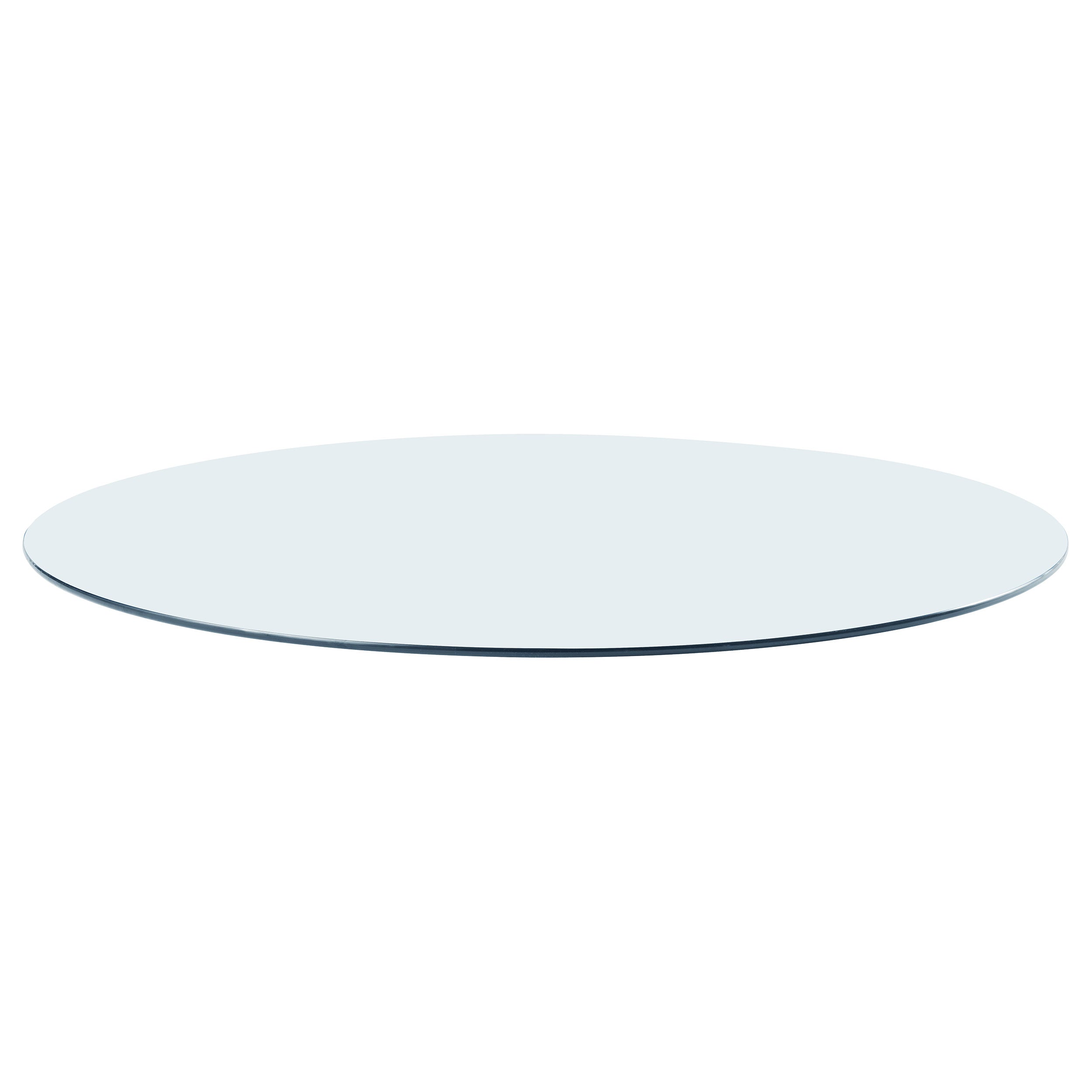 52-inch 12mm Round Clear Tempered Glass Top